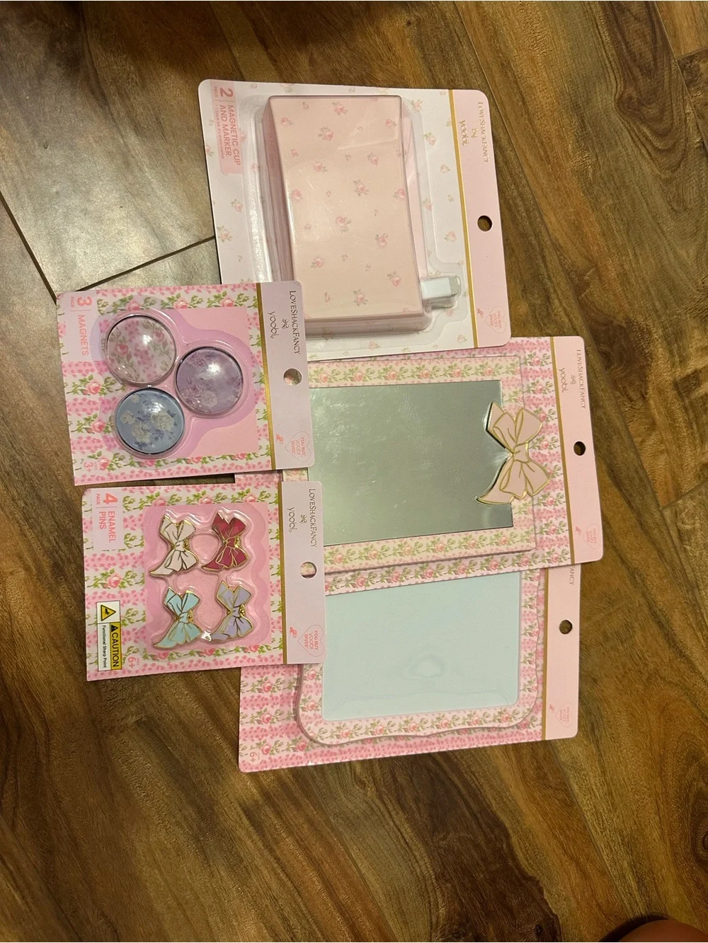 LoveShackFancy Pink Floral Locker Accessories Set